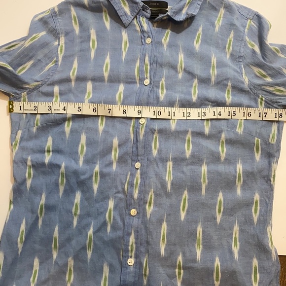 💰J.Crew  100% Cotton blue and green button down shirt - Picture 6 of 6